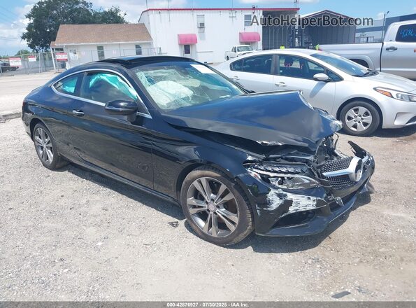 WDDWJ4KB5HF448505 2017 MERCEDES-BENZ C-CLASS Черный Передняя правая четверть