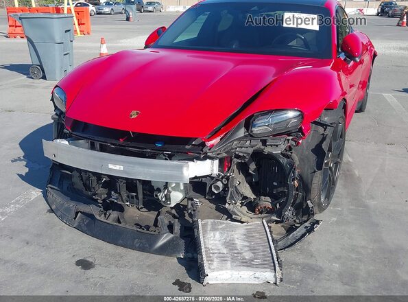WP0AC2Y16LSA72207 2020 PORSCHE TAYCAN Красный Вид спереди