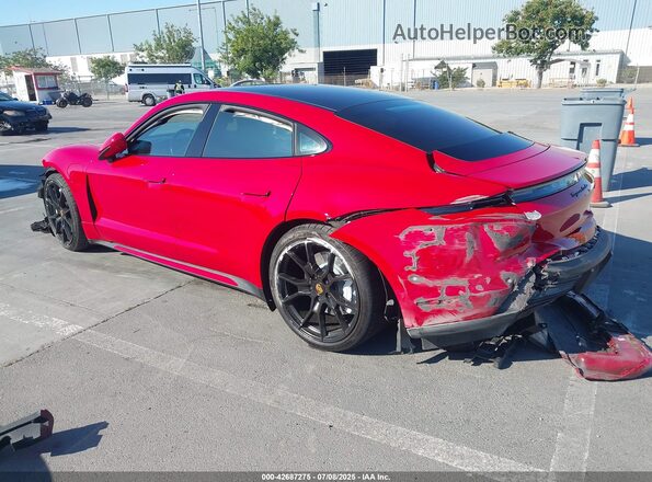 WP0AC2Y16LSA72207 2020 PORSCHE TAYCAN Красный Задняя левая четверть