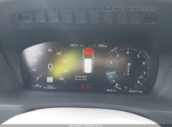 YV4102PK8L1604527 2020 VOLVO XC90 Синий Вид задних сидений