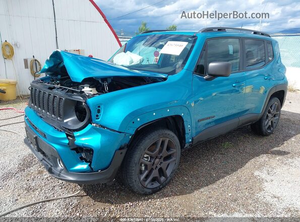 ZACNJDB11MPN35156 2021 JEEP RENEGADE Blue Vista tres cuartos delantera izquierda