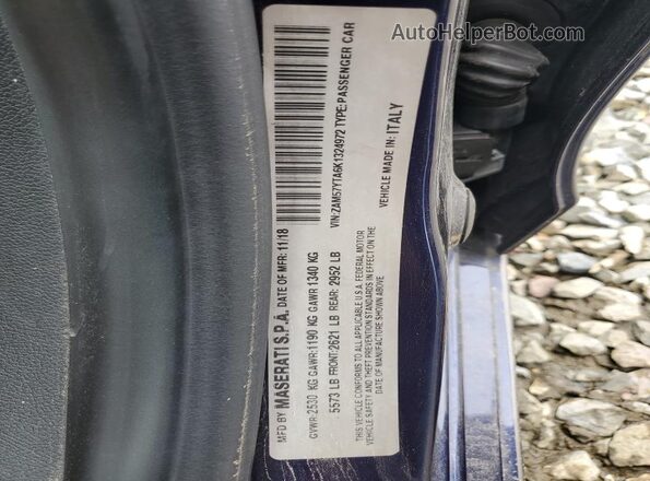 ZAM57YTA6K1324972 2019 MASERATI GHIBLI Серый Вид подкапотного пространства