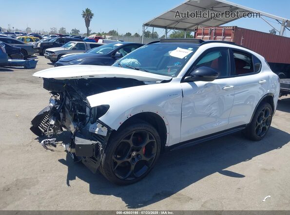 ZASPAKBN8R7D70351 2024 ALFA ROMEO STELVIO Белый Передняя левая четверть