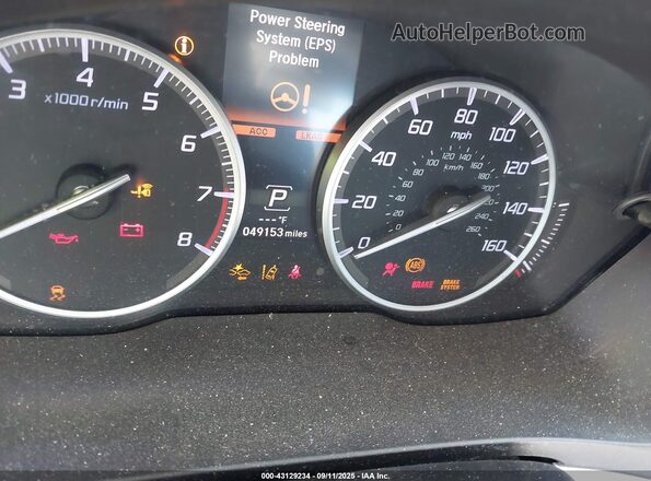 19UDE2F34MA010256 2021 ACURA ILX Black Widok wnętrza 360 stopni