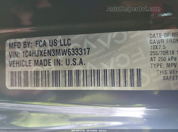 1C4HJXEN3MW633317 2021 JEEP WRANGLER UNLIMITED Зеленый Вид подкапотного пространства
