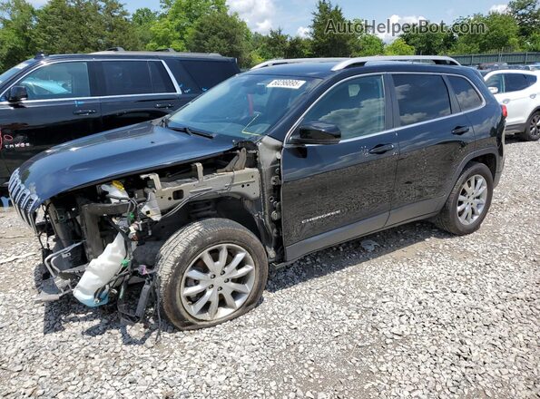 1C4PJMDB7JD617680 2018 JEEP CHEROKEE Black წინა მარცხენა ხედი სამი მეოთხედიდან
