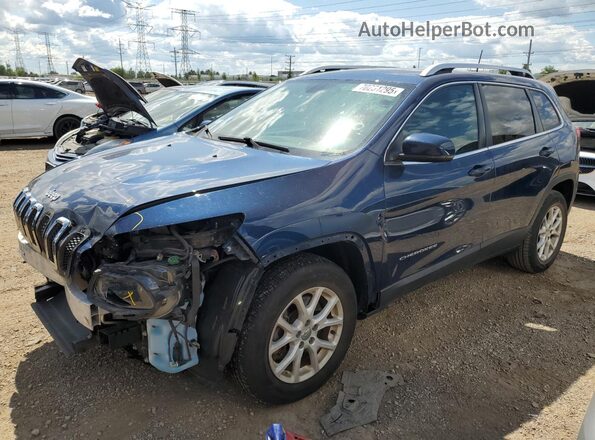 1C4PJMLX3JD576493 2018 JEEP CHEROKEE Blue Առջևի ձախ երեք քառորդ տեսարան