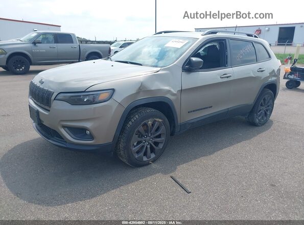 1C4PJMMX5MD133314 2021 JEEP CHEROKEE Beige წინა მარცხენა ხედი სამი მეოთხედიდან