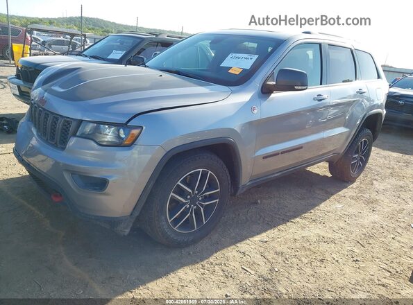 1C4RJFLT6MC794861 2021 JEEP GRAND CHEROKEE Silver Առջևի ձախ երեք քառորդ տեսարան
