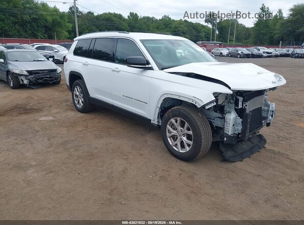 1C4RJKBG1M8135697 2021 JEEP GRAND CHEROKEE L Белый Передняя правая четверть
