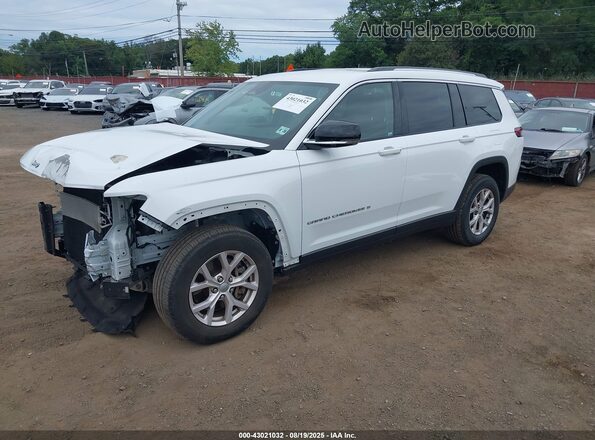 1C4RJKBG1M8135697 2021 JEEP GRAND CHEROKEE L Белый Передняя левая четверть