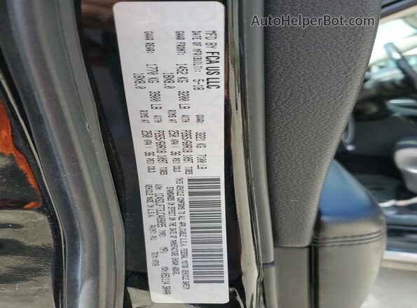 1C4SDJFT3JC409095 2018 DODGE DURANGO Black VIN კოდის სტიკერის ხედი