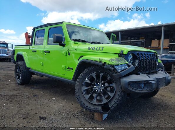 1C6HJTAG9ML619155 2021 JEEP GLADIATOR Зеленый Вид спереди