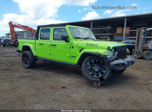 1C6HJTAG9ML619155 2021 JEEP GLADIATOR Зеленый Передняя правая четверть