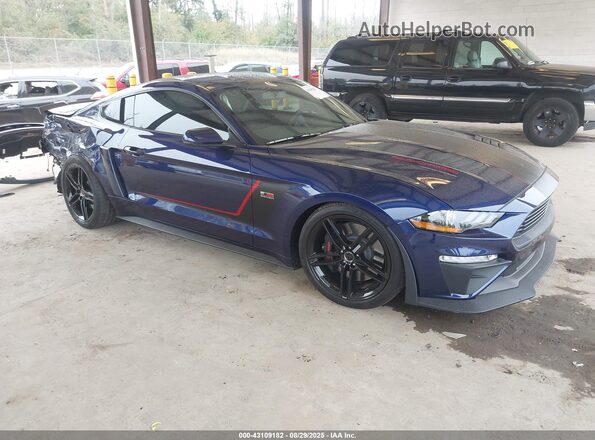 1FA6P8CF1K5193601 2019 FORD MUSTANG Синий Передняя правая четверть