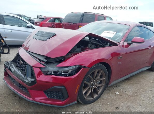 1FA6P8CF2S5399784 2025 FORD MUSTANG Красный Вид спереди