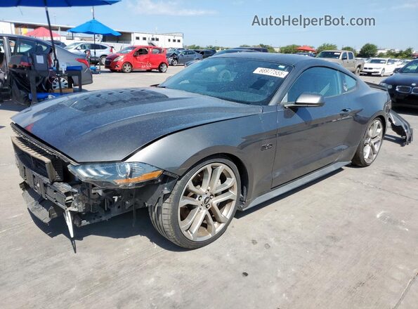 1FA6P8CF6J5154405 2018 FORD MUSTANG Gray Front left