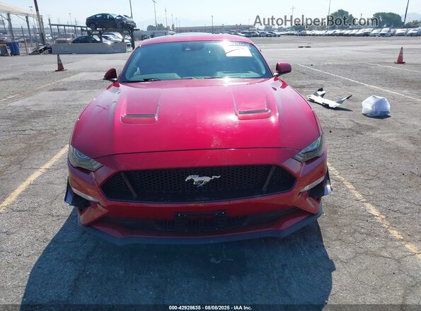 1FA6P8CF8M5149694 2021 FORD MUSTANG Burgundy Widok wnętrza z tyłu