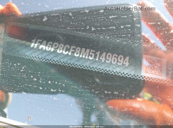 1FA6P8CF8M5149694 2021 FORD MUSTANG Burgundy Widok komory silnika
