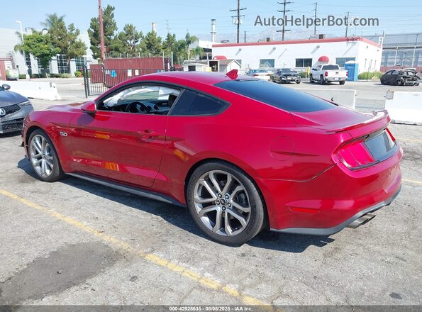 1FA6P8CF8M5149694 2021 FORD MUSTANG Burgundy Tył lewy