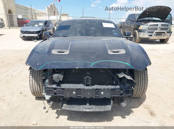 1FA6P8TH4M5113017 2021 FORD MUSTANG Синий Вид задней части салона