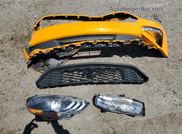 1FA6P8TH6J5145060 2018 FORD MUSTANG Orange Vista del compartimento del motor