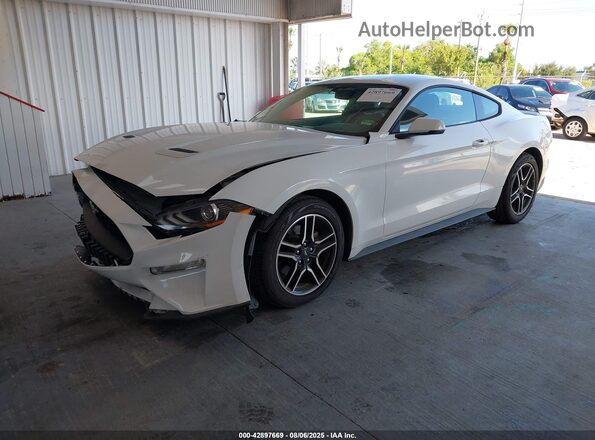 1FA6P8TH7J5115565 2018 FORD MUSTANG White Vista tres cuartos delantera izquierda