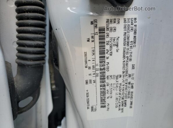 1FADP3F21JL214699 2018 FORD FOCUS White Vista del compartimento del motor
