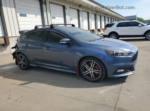 1FADP3L9XJL258086 2018 FORD FOCUS Синий Передняя правая четверть