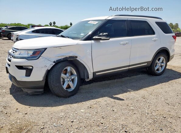 1FM5K7D84JGC54114 2018 FORD FORD EXPLORER White წინა მარცხენა ხედი სამი მეოთხედიდან