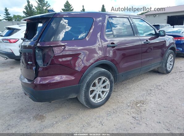 1FM5K8AR8HGC72225 2017 FORD EXPLORER Темно-бордовый Задняя правая четверть