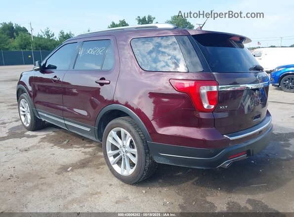 1FM5K8D85JGA40982 2018 FORD FORD EXPLORER Burgundy Tył lewy