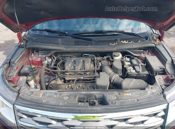 1FM5K8D85JGA40982 2018 FORD FORD EXPLORER Burgundy Widok z tyłu