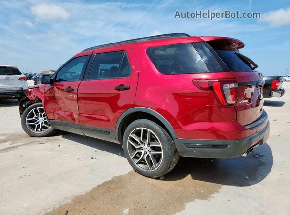 1FM5K8GT1JGC93281 2018 FORD FORD EXPLORER Red Trasero izquierdo