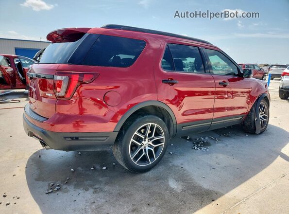 1FM5K8GT1JGC93281 2018 FORD FORD EXPLORER Red Trasero derecho