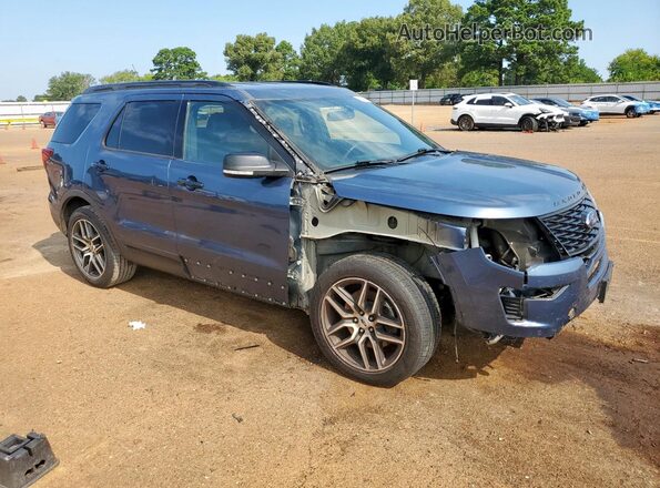 1FM5K8GT5JGC87273 2018 FORD FORD EXPLORER Синий Передняя правая четверть