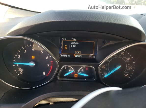 1FMCU0GDXJUB51668 2018 FORD ESCAPE Синий Вид щитка приборов