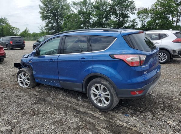 1FMCU9GD0JUC02745 2018 FORD ESCAPE Blue Задня ліва чверть
