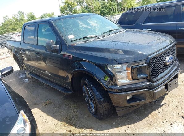 1FTEW1EG3JFD65982 2018 FORD F150 Черный Передняя правая четверть