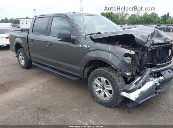 1FTEW1EPXJKF30658 2018 FORD F150 Gray Delantero derecho