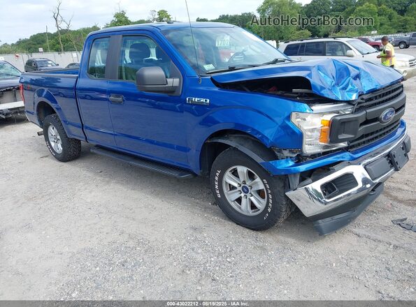 1FTEX1EB5JFA84395 2018 FORD F150 Blue წინა მარჯვენა