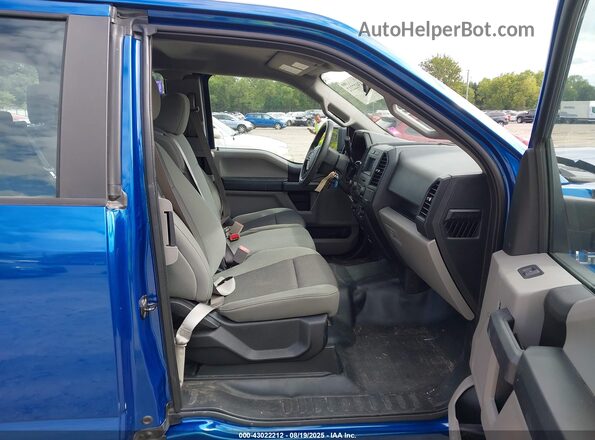 1FTEX1EB5JFA84395 2018 FORD F150 Blue წინა სალონის ხედი