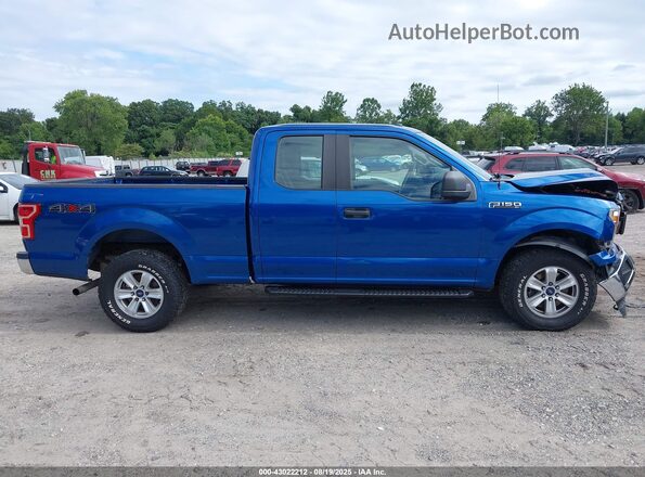 1FTEX1EB5JFA84395 2018 FORD F150 Blue უკანა სალონის ხედი