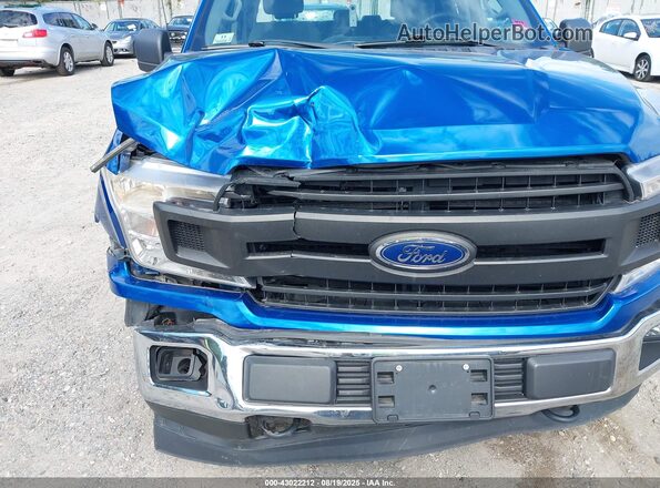 1FTEX1EB5JFA84395 2018 FORD F150 Blue წინა ხედი