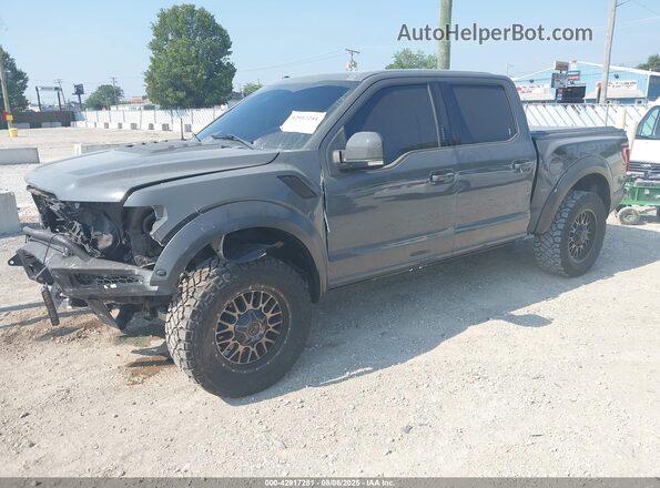 1FTFW1RG0JFD49964 2018 FORD F150 Gray Vista tres cuartos delantera izquierda