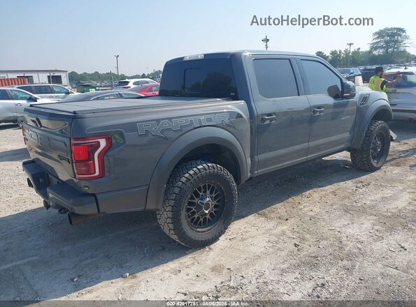 1FTFW1RG0JFD49964 2018 FORD F150 Gray Trasero derecho