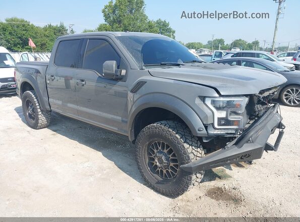 1FTFW1RG0JFD49964 2018 FORD F150 Gray Delantero derecho