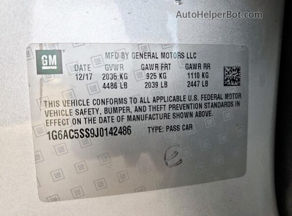 1G6AC5SS9J0142486 2018 CADILLAC ATS Silver Engine compartment view
