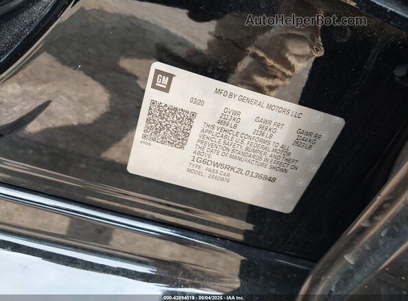 1G6DW5RK2L0136848 2020 CADILLAC CT5 Черный Вид подкапотного пространства