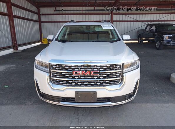 1GKKNXLS8MZ219214 2021 GMC ACADIA White Widok zestawu wskaźników